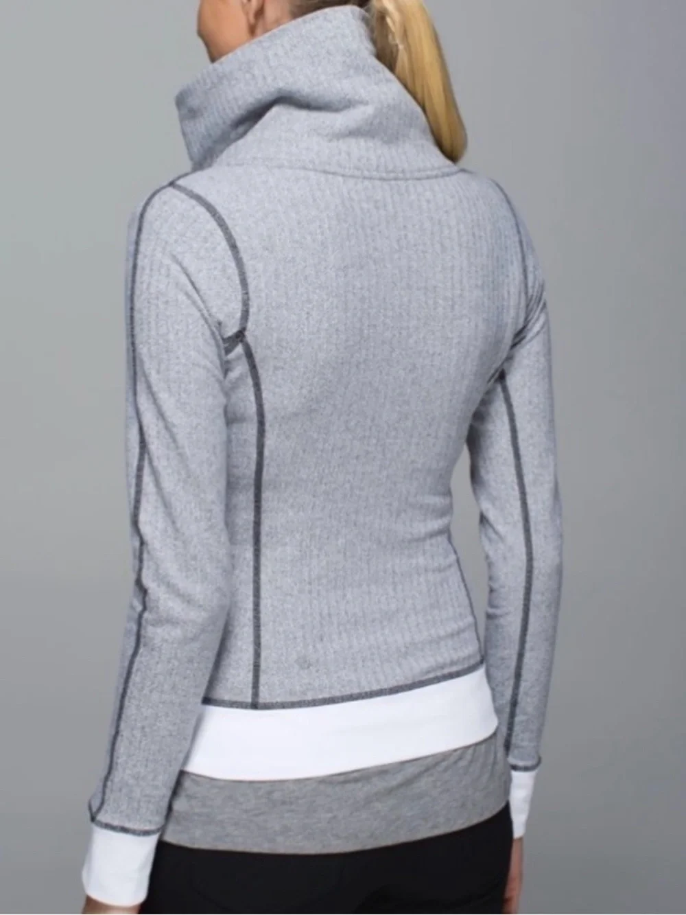 Lululemon Be Present Jacket in the heathered herringbone
